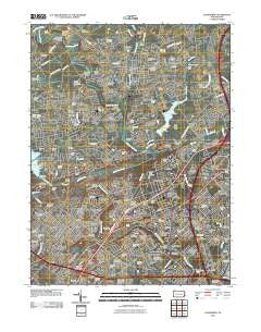 Langhorne Pennsylvania Historical topographic map, 1:24000 scale, 7.5 X 7.5 Minute, Year 2010