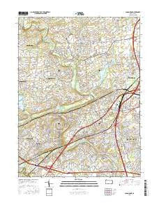 Langhorne Pennsylvania Current topographic map, 1:24000 scale, 7.5 X 7.5 Minute, Year 2016