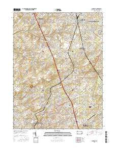 Lansdale Pennsylvania Current topographic map, 1:24000 scale, 7.5 X 7.5 Minute, Year 2016