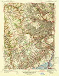 Lansdowne Pennsylvania Historical topographic map, 1:31680 scale, 7.5 X 7.5 Minute, Year 1942