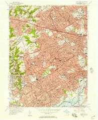 Lansdowne Pennsylvania Historical topographic map, 1:24000 scale, 7.5 X 7.5 Minute, Year 1956