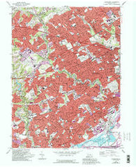 Lansdowne Pennsylvania Historical topographic map, 1:24000 scale, 7.5 X 7.5 Minute, Year 1967