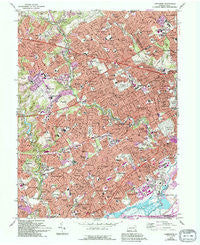Lansdowne Pennsylvania Historical topographic map, 1:24000 scale, 7.5 X 7.5 Minute, Year 1967