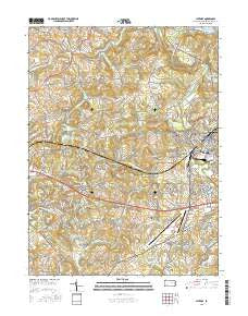 Latrobe Pennsylvania Current topographic map, 1:24000 scale, 7.5 X 7.5 Minute, Year 2016