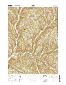 Lawton Pennsylvania Current topographic map, 1:24000 scale, 7.5 X 7.5 Minute, Year 2016