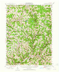 Le Raysville Pennsylvania Historical topographic map, 1:62500 scale, 15 X 15 Minute, Year 1943