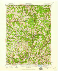 Le Raysville Pennsylvania Historical topographic map, 1:62500 scale, 15 X 15 Minute, Year 1943