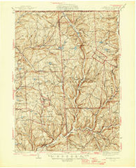 Le Raysville Pennsylvania Historical topographic map, 1:62500 scale, 15 X 15 Minute, Year 1945