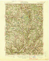 Le Raysville Pennsylvania Historical topographic map, 1:62500 scale, 15 X 15 Minute, Year 1945