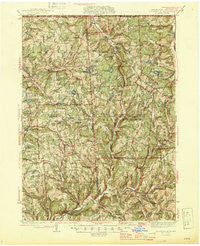 Le Raysville Pennsylvania Historical topographic map, 1:62500 scale, 15 X 15 Minute, Year 1945