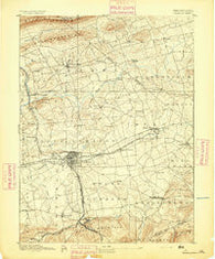 Lebanon Pennsylvania Historical topographic map, 1:62500 scale, 15 X 15 Minute, Year 1893