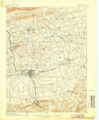 Lebanon Pennsylvania Historical topographic map, 1:62500 scale, 15 X 15 Minute, Year 1899