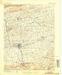 Lebanon Pennsylvania Historical topographic map, 1:62500 scale, 15 X 15 Minute, Year 1899