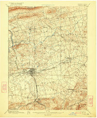 Lebanon Pennsylvania Historical topographic map, 1:62500 scale, 15 X 15 Minute, Year 1899