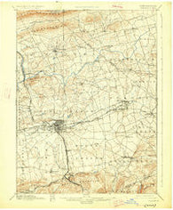 Lebanon Pennsylvania Historical topographic map, 1:62500 scale, 15 X 15 Minute, Year 1899