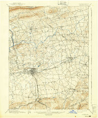 Lebanon Pennsylvania Historical topographic map, 1:62500 scale, 15 X 15 Minute, Year 1899