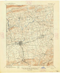 Lebanon Pennsylvania Historical topographic map, 1:62500 scale, 15 X 15 Minute, Year 1899