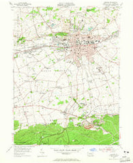 Lebanon Pennsylvania Historical topographic map, 1:24000 scale, 7.5 X 7.5 Minute, Year 1955