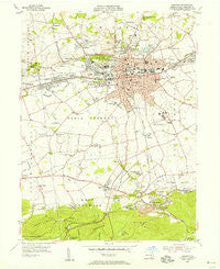 Lebanon Pennsylvania Historical topographic map, 1:24000 scale, 7.5 X 7.5 Minute, Year 1955