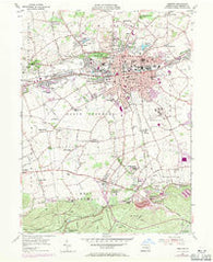 Lebanon Pennsylvania Historical topographic map, 1:24000 scale, 7.5 X 7.5 Minute, Year 1955