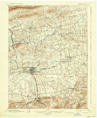 Lebanon Pennsylvania Historical topographic map, 1:62500 scale, 15 X 15 Minute, Year 1899