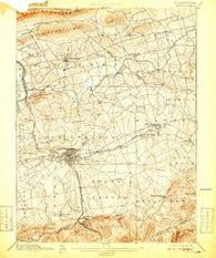 Lebanon Pennsylvania Historical topographic map, 1:62500 scale, 15 X 15 Minute, Year 1899
