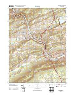 Lehighton Pennsylvania Historical topographic map, 1:24000 scale, 7.5 X 7.5 Minute, Year 2013