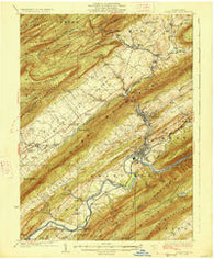 Lewisburg Pennsylvania Historical topographic map, 1:62500 scale, 15 X 15 Minute, Year 1927