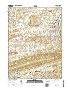 Lewisburg Pennsylvania Current topographic map, 1:24000 scale, 7.5 X 7.5 Minute, Year 2016