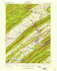 Lewistown Pennsylvania Historical topographic map, 1:62500 scale, 15 X 15 Minute, Year 1924