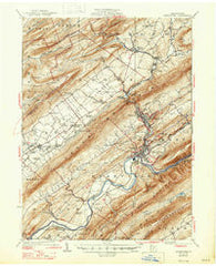 Lewistown Pennsylvania Historical topographic map, 1:62500 scale, 15 X 15 Minute, Year 1927