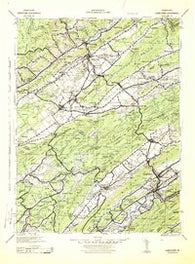 Lewistown Pennsylvania Historical topographic map, 1:125000 scale, 30 X 30 Minute, Year 1943