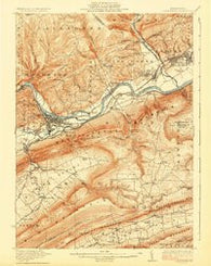 Lock Haven Pennsylvania Historical topographic map, 1:62500 scale, 15 X 15 Minute, Year 1923