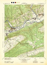 Lock Haven Pennsylvania Historical topographic map, 1:62500 scale, 15 X 15 Minute, Year 1944