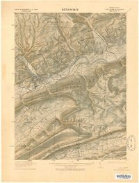 Lock Haven Pennsylvania Historical topographic map, 1:62500 scale, 15 X 15 Minute, Year 1923