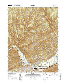 Lock Haven Pennsylvania Current topographic map, 1:24000 scale, 7.5 X 7.5 Minute, Year 2016