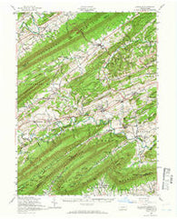 Loysville Pennsylvania Historical topographic map, 1:62500 scale, 15 X 15 Minute, Year 1952
