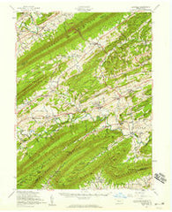 Loysville Pennsylvania Historical topographic map, 1:62500 scale, 15 X 15 Minute, Year 1952