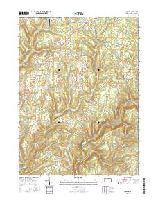 Lucinda Pennsylvania Current topographic map, 1:24000 scale, 7.5 X 7.5 Minute, Year 2016