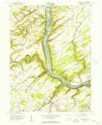 Lumberville Pennsylvania Historical topographic map, 1:24000 scale, 7.5 X 7.5 Minute, Year 1955