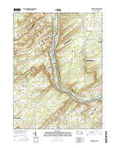 Lumberville Pennsylvania Current topographic map, 1:24000 scale, 7.5 X 7.5 Minute, Year 2016