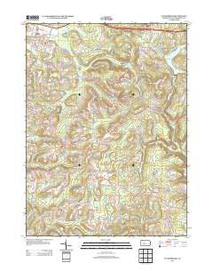 Luthersburg Pennsylvania Historical topographic map, 1:24000 scale, 7.5 X 7.5 Minute, Year 2013