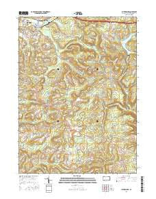 Luthersburg Pennsylvania Current topographic map, 1:24000 scale, 7.5 X 7.5 Minute, Year 2016