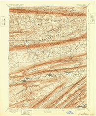 Lykens Pennsylvania Historical topographic map, 1:62500 scale, 15 X 15 Minute, Year 1893