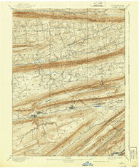 Lykens Pennsylvania Historical topographic map, 1:62500 scale, 15 X 15 Minute, Year 1893