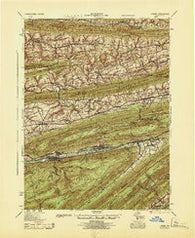 Lykens Pennsylvania Historical topographic map, 1:62500 scale, 15 X 15 Minute, Year 1943