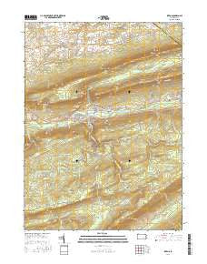 Lykens Pennsylvania Current topographic map, 1:24000 scale, 7.5 X 7.5 Minute, Year 2016
