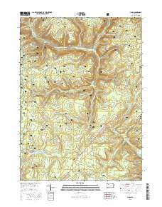 Lynch Pennsylvania Current topographic map, 1:24000 scale, 7.5 X 7.5 Minute, Year 2016