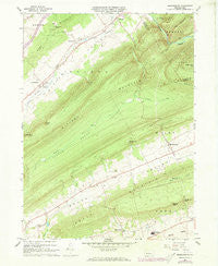 Madisonburg Pennsylvania Historical topographic map, 1:24000 scale, 7.5 X 7.5 Minute, Year 1966
