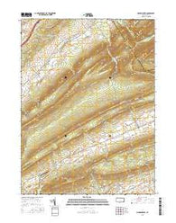 Madisonburg Pennsylvania Current topographic map, 1:24000 scale, 7.5 X 7.5 Minute, Year 2016